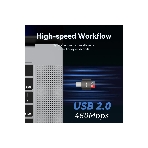 Кард-ридер Vention CLMH0/серый/OTG USB 2.0 CM/MicroSD/USB Type-C/металл, фото6