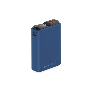Портативный аккумулятор OLMIO QS-10, 10000mAh, 22.5W, QuickCharge3.0/PowerDelivery, LCD, темно-синий