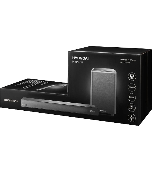 Микросистема Hyundai H-HA650 черный 150Вт FM USB BT SD/MMC/MS