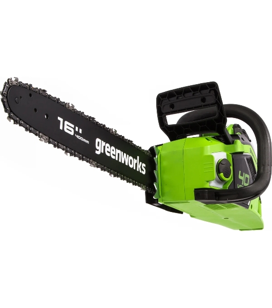 Цепная пила аккумуляторная (2005807UA) GreenWorks GD40CS18, 40V, 40 см, бесщеточная, 1,8 КВТ, с АКБ 2АЧ и ЗУ