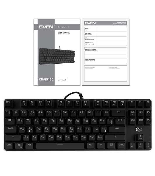 Клавиатура SVEN KB-G9150 проводная, USB Type-A, чёрный