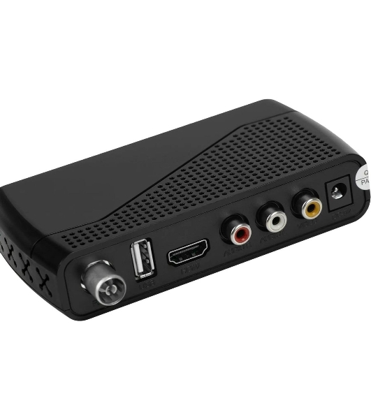 Приставка для цифрового ТВ Hyundai H-DVB500 черный, DVB-T2, DVB-T, DVB-C, HDMI, USB 2.0 х2