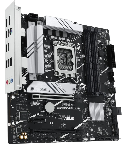 Материнская плата ASUS PRIME B760M-PLUS, LGA 1700, Intel B760, 4xDDR5, 4xSATA, 2xM.2, 1xPCIe 4.0 x4, 1xPCIe x1, 1xDP, 1xHDMI, 1x 2.5Gb LAN, 2xUSB-A 3.2 Gen 2, 4xUSB-A 2.0, 3x3.5 мм, 7.1, mATX