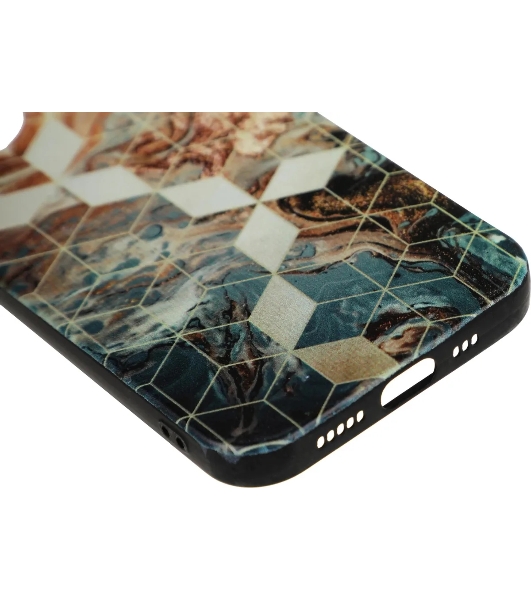 Чехол (клип-кейс) Gresso Meridian, для iPhone 13, золотистый/синий gr17aaae8888
