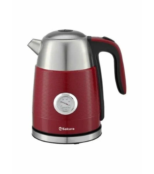Чайник электрический Sakura SA-2178R Premium красный/серебристый, 1.7 л, 2200 Вт
