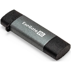 Кард-ридер ExeGate CR-201CA/серый/SDXC/SDHC/SD/microSDXC/microSDHC/microSD/USB Type-A/Type-C/алюминий, фото 1