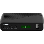Приставка для цифрового ТВ Hyundai H-DVB500 черный, DVB-T2, DVB-T, DVB-C, HDMI, USB 2.0 х2, фото 1
