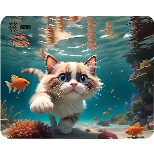 Коврик для мыши Cactus Fish Cat 300x250x3мм (CS-MPC-D15M)