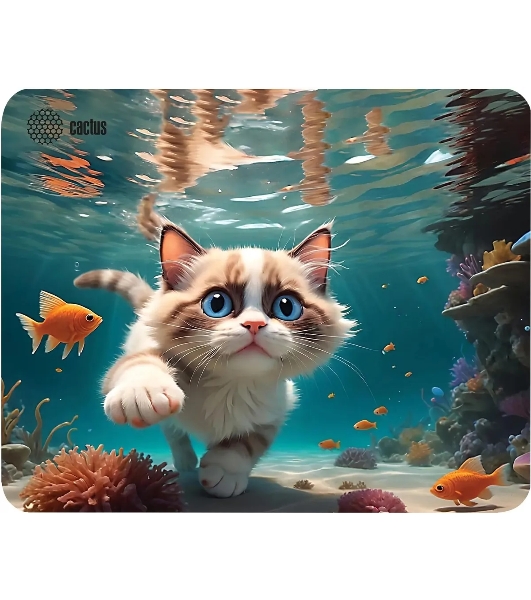 Коврик для мыши Cactus Fish Cat 300x250x3мм (CS-MPC-D15M)