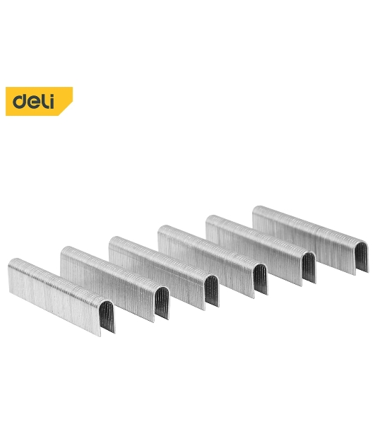 Набор скоб для степлера (Тип U) Deli DL238012 (12 х 6,3 х 1,2мм x 2000 шт) нержавеющая сталь.