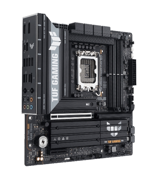 Материнская плата ASUS TUF GAMING B860M-PLUS WIFI, LGA 1851, Intel B860, 4xDDR5, 4xSATA, 3xM.2, 1xPCIe 5.0 x16, 1xPCIe x4, 1xUSB-C, 4xUSB-A 3.2 Gen 1, 2xUSB-A 3.2 Gen 2, 1xHDMI, 1xDP, 1x2.5Gb LAN, 7.1, mATX