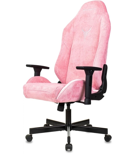 Кресло Knight N1 Fabric розовый, велюр, 120 кг, механизм качания