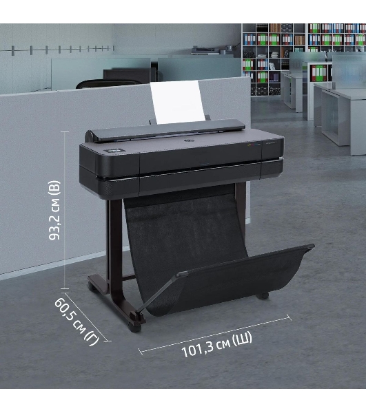 Плоттер струйный HP Designjet T630, A1, цветной, 24', 610 мм, 2400x1200 dpi, USB, Gigabit Ethernet, WiFi