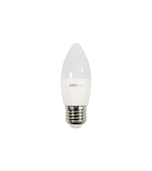 Лампа светодиодная JazzWay PLED-ECO-C37 5Вт свеча 3000К теплый белый E27 400лм 230В