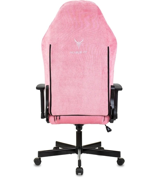 Кресло Knight N1 Fabric розовый, велюр, 120 кг, механизм качания