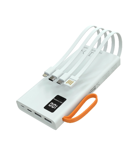 Портативный аккумулятор More choice (4620202550545) PB22-10 с кабелем 2USB 2.1A - 10000mAh белый