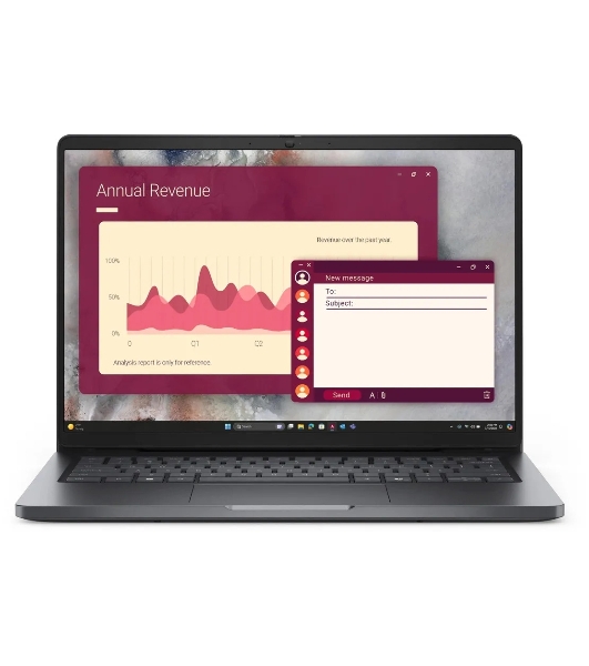 Ноутбук Dell Pro 14 Core Ultra 7 265U 32Gb SSD1Tb Intel Graphics 14' IPS FHD+ (1920x1200) Linux grey WiFi BT Cam (PRO14-7315)