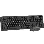 Комплект клавиатура+мышь Oklick S605 проводной, USB, 2400 DPI, чёрный, фото3