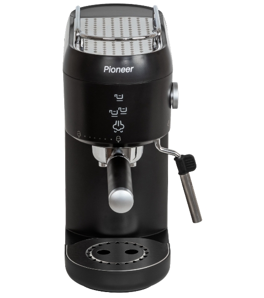 Кофеварка рожковая Pioneer CM109P black черный, исп. кофе - молотый, 1 л, 1400 Вт, 20 бар