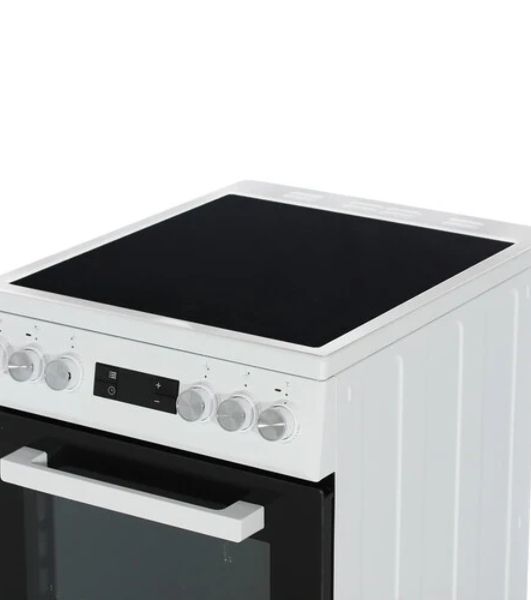 Плита электрическая Beko FSM57300GW белый, конфорок 4 электрических, духовка 55 л, 50 см x 85 см x 60 см