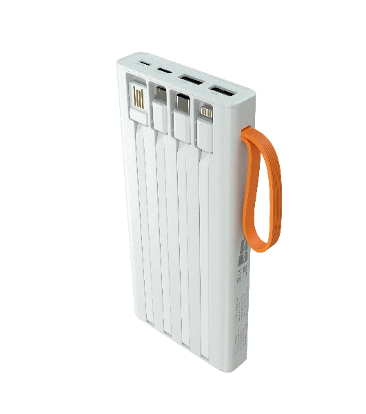 Портативный аккумулятор More choice (4620202550545) PB22-10 с кабелем 2USB 2.1A - 10000mAh белый