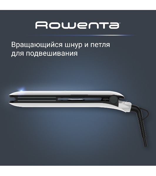 Выпрямитель для волос Rowenta Easyliss Pure SF1628F0 белый/серый, 25 мм, 200 °C, 1 режим