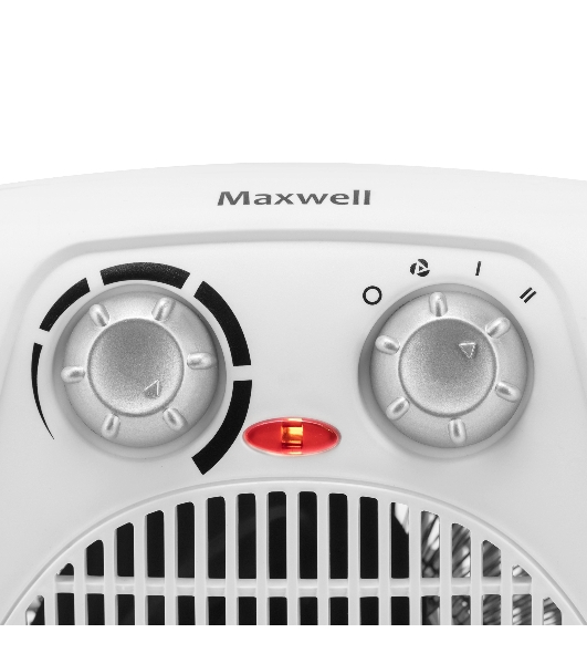 Тепловентилятор Maxwell MW-3458 (W), белый, 1000/2000 Вт, 20 м2, термостат