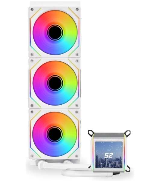 Система жидкостного охлаждения Lian-Li Galahad II LCD 360 SL-INF ARGB G89.GA2ALCD36INW.00 белый 120мм алюминий+медь 1200rpm 29db 4-pin