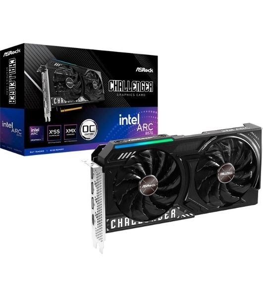 Видеокарта Asrock B570 CL 10GO PCI-E 4.0 INTEL ARC B570 10Gb 160bit GDDR6 2600/19000 HDMIx1 DPx3 HDCP Ret