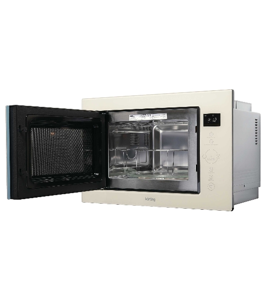 Встраиваемая микроволновая печь Korting KMI 825 TGB бежевый, 25 л, 900 Вт, переключатели - сенсор