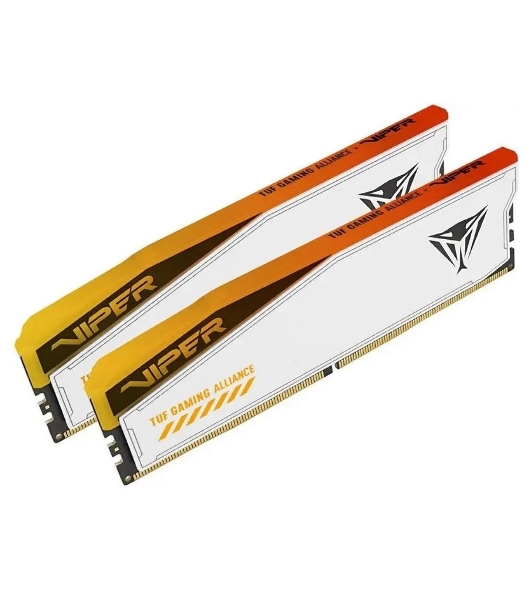 Оперативная память Patriot Viper Elite 5 TUF Gaming, DDR5, 32Gb (2x16 GB), 6000 MHz, CL36, DIMM, радиатор, RGB, белый