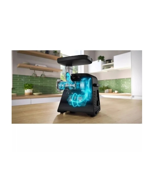 Мясорубка электрическая Bosch MFWS650B черный, 2100 Вт, 3.5 кг/мин, реверс, защита от перегрузки, насадки - 5