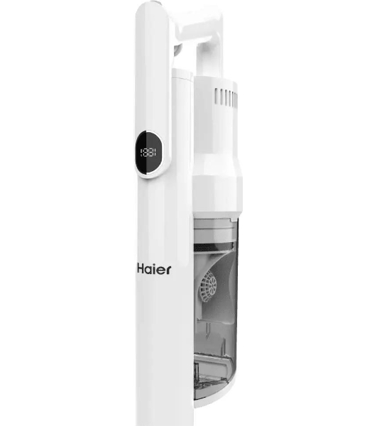 Пылесос вертикальный Haier HVC150 белый, питание от аккумулятора, 150 Вт, уборка сухая, пылесборник 0.8 л