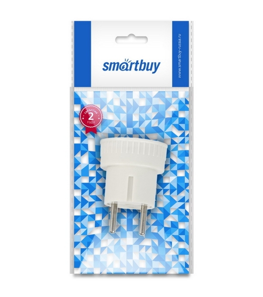 Адаптер переходник без заземления Smartbuy (SBE-06-S05-w) белый 6А 250В
