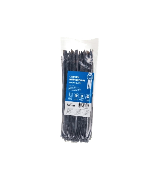 Хомут нейлоновый НСС 'EasyFix' 3х200 черный (уп. 100 шт) Fortisflex 84813