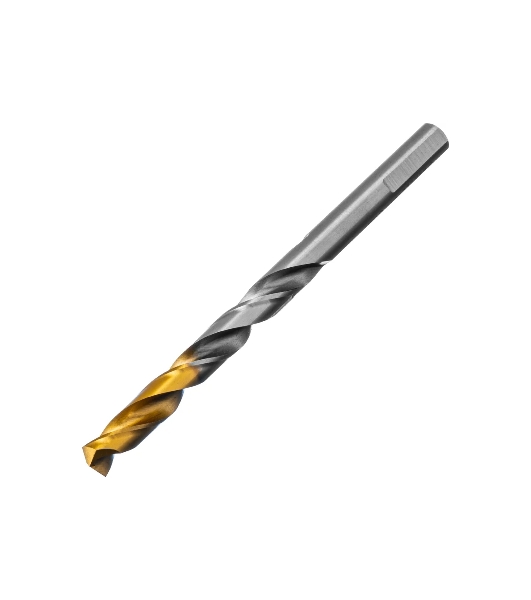 Сверло спиральное по металлу Denzel 8 x 117мм, Р6М5, Golden Tip