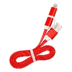 Дата-кабель Smartbuy USB - 2 в 1 Micro+8 pin, длина 1,2 м, красный (iK-212 red)/60, фото2