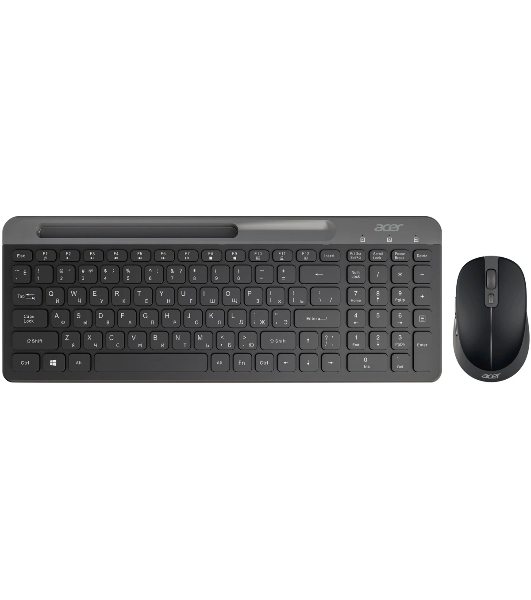 Комплект клавиатура+мышь Acer OCC402 беспроводной, USB, 1600 DPI, чёрный
