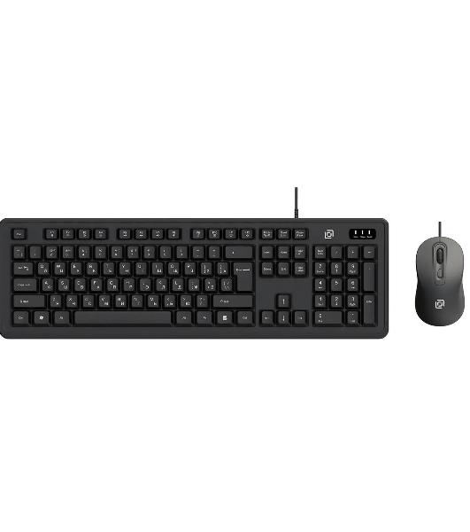 Комплект клавиатура+мышь Oklick S605 проводной, USB, 2400 DPI, чёрный