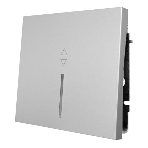 Выключатель проходной 1-кл. с индик. СП ZIMA IP20 10А безвинт. зажим серый матовый LEZARD 704-7488-114QC, фото2