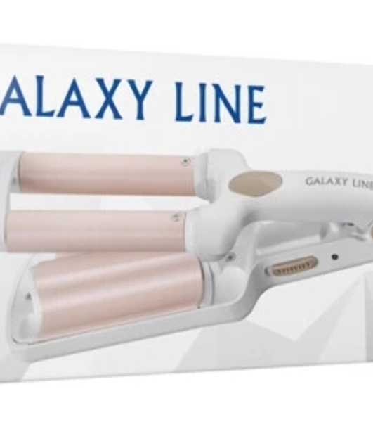 Щипцы для завивки волос Galaxy Line GL4667 белый/бежевый, 10 мм, 180 °C, 1 режим