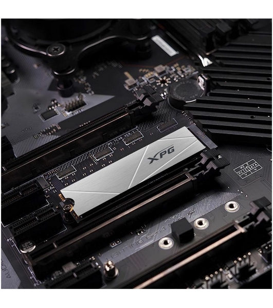 Накопитель SSD ADATA XPG GAMMIX S60, 2Tb, PCIe 4.0 x4, M.2 2280, NVMe, R/W 5000/4200, с радиатором