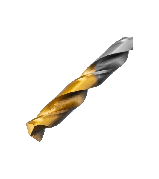 Сверло спиральное по металлу Denzel 8 x 117мм, Р6М5, Golden Tip