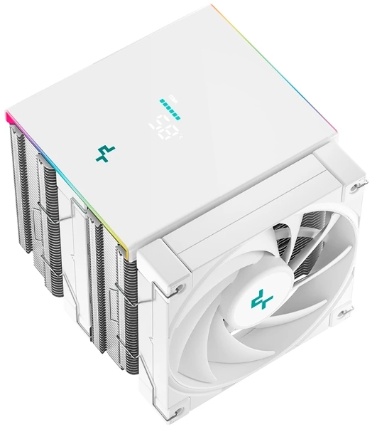 Кулер для процессора DEEPCOOL AK620 DIGITAL SE WH LGA20XX/1700/1200/115X/AM5/AM4 (9шт/кор, TDP 260W, PWM, DUAL Fan 120мм, 6 тепл. трубок, ARGb, белый) RET (R-AK620-WHADMN-GJD)