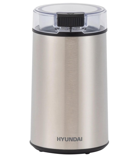 Кофемолка Hyundai HYC-G5261 200Вт сист.помол.:ротац.нож вместим.:60гр серебристый