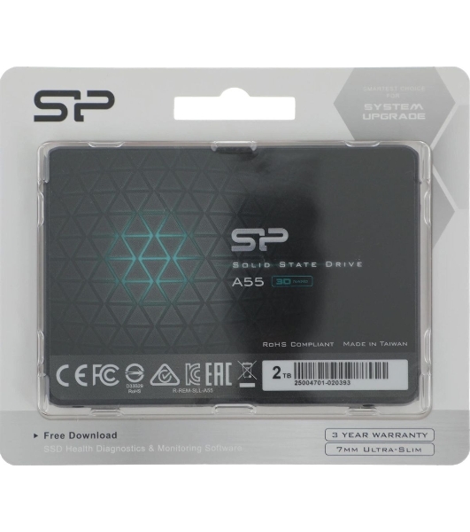 Накопитель SSD Silicon Power Ace A55, 2Tb, SATA III, 2.5', R/W 500/450