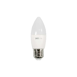 Лампа светодиодная JazzWay PLED-ECO-C37 5Вт свеча 4000К белый E27 400лм 230В