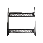 Этажерка настольная двухуровневая Mallony L’ordine Nero, 31,5*17*33 см, фото5