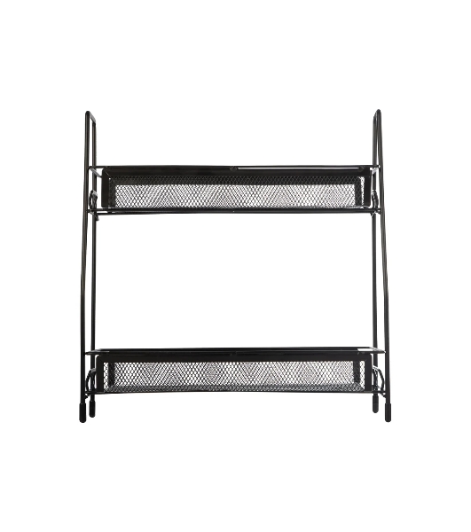 Этажерка настольная двухуровневая Mallony L’ordine Nero, 31,5*17*33 см