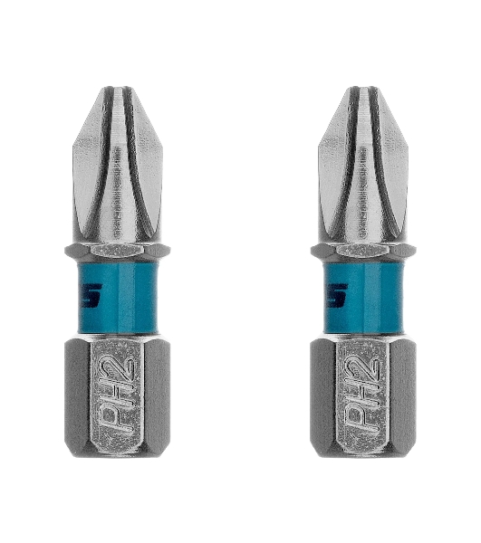 Бита Gross PH2х25мм, сталь S2, шестигр., 2 шт.